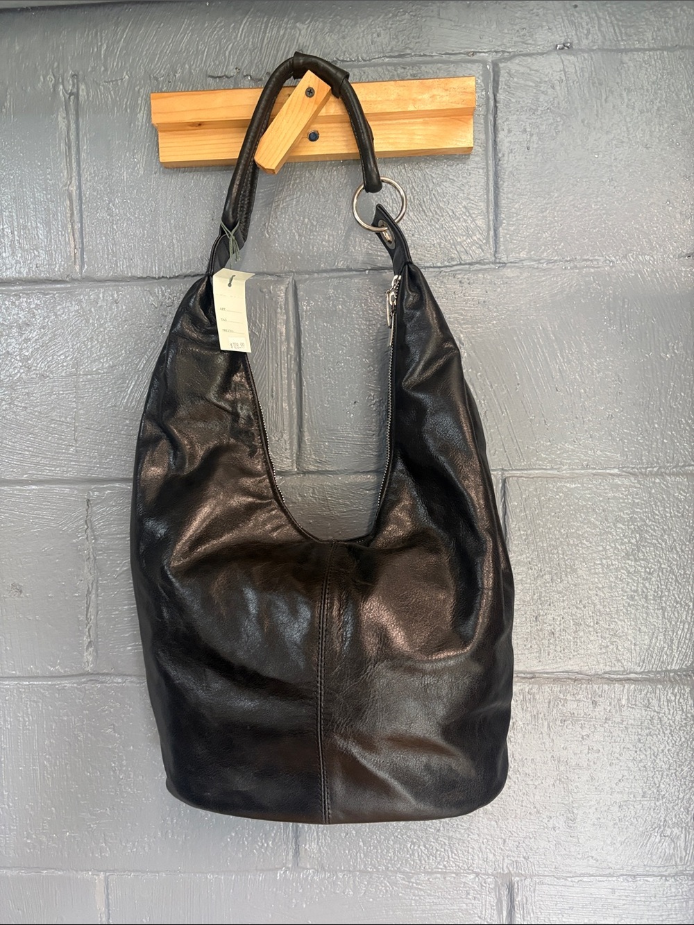 Nardelli black leather hobo bag (New with Tag)